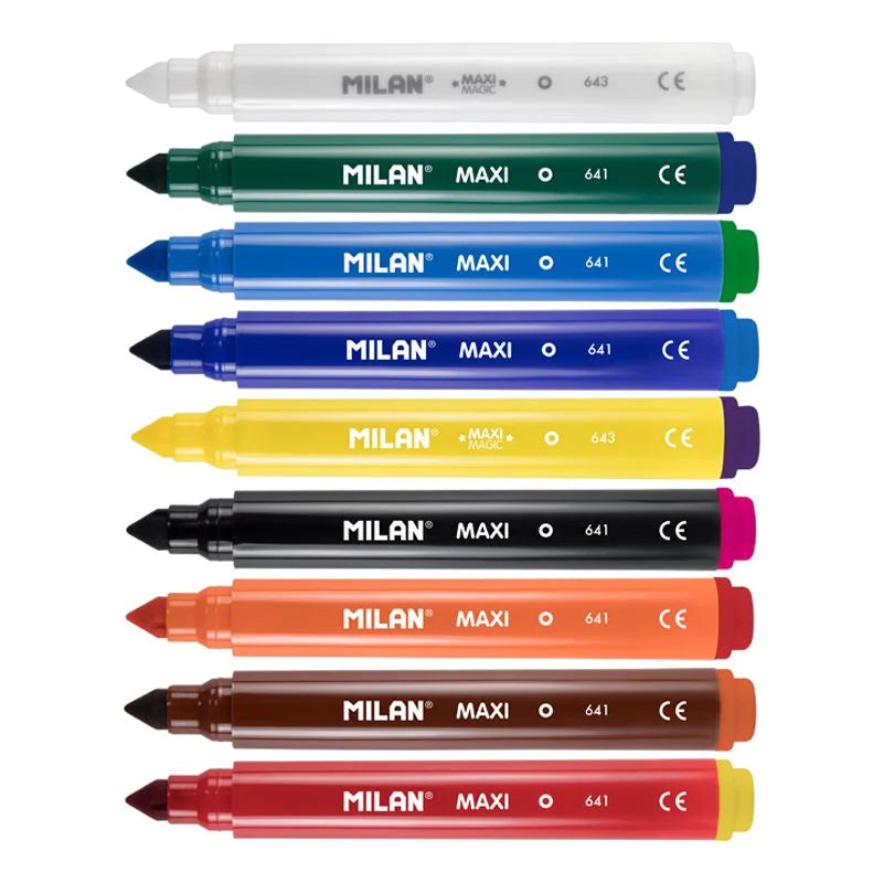 Milan MAXI Magic Fibrepens + 2 Magic Fibrepens (Box of 10)