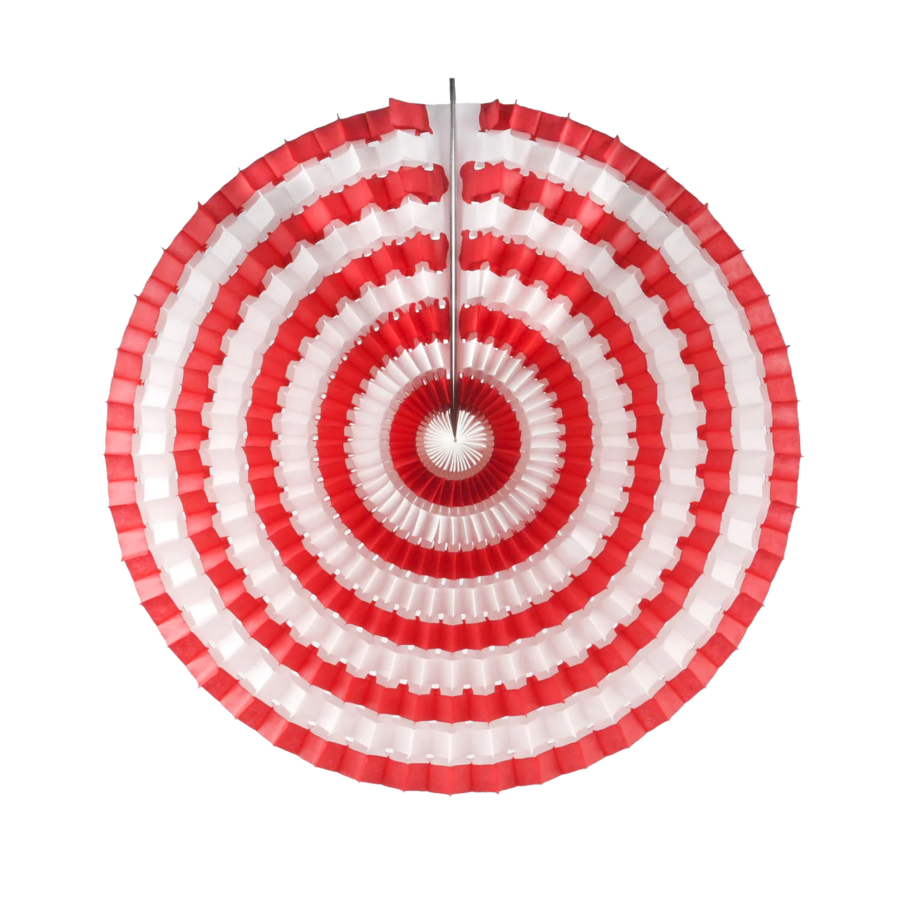 Paper Dreams Christmas Decoration - Striped Fan 40cm, Red & White