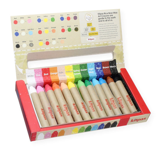 Kitpas Rice Bran Crayons - set of 12
