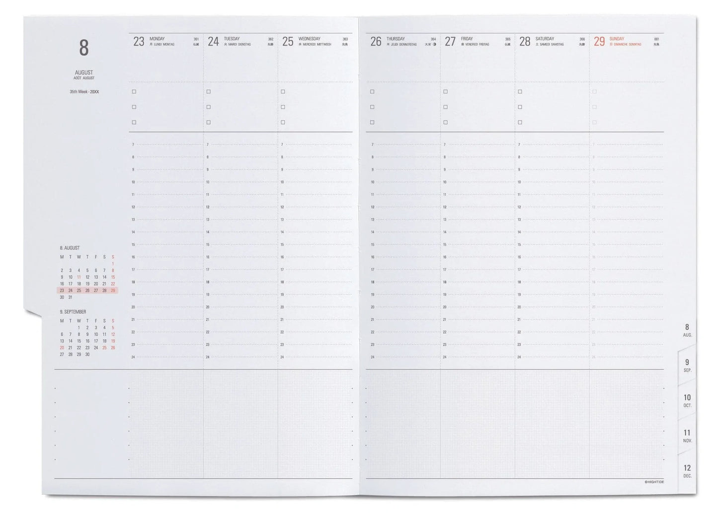 Hightide 2023 Nahe Weekly Diary A5 Blue
