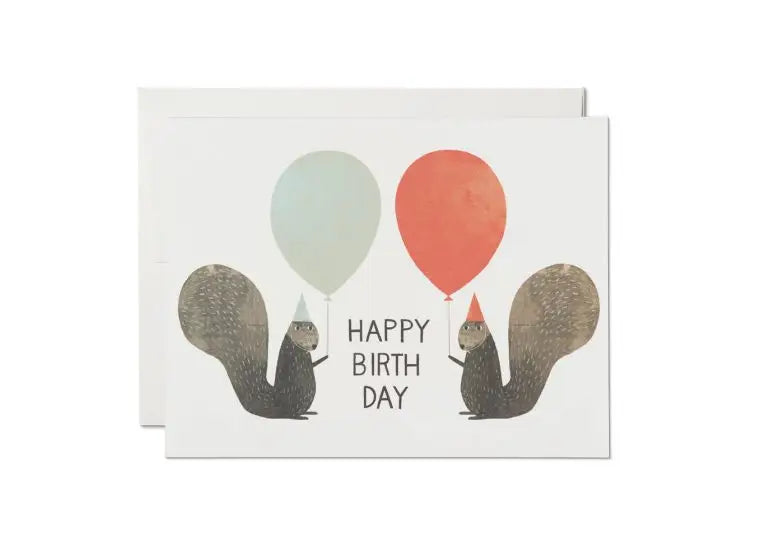 Red Cap Cards - Party Squirrels