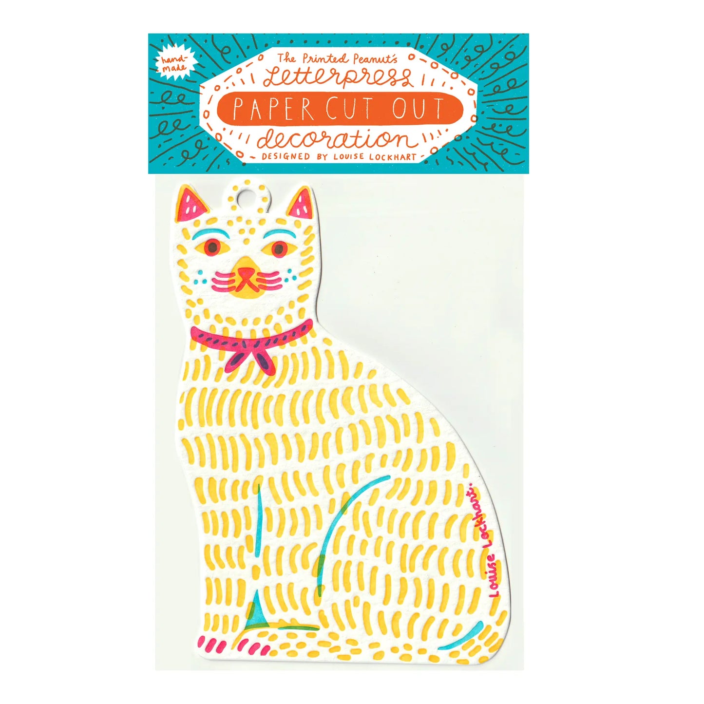 Cat Letterpress Die Cut Decoration