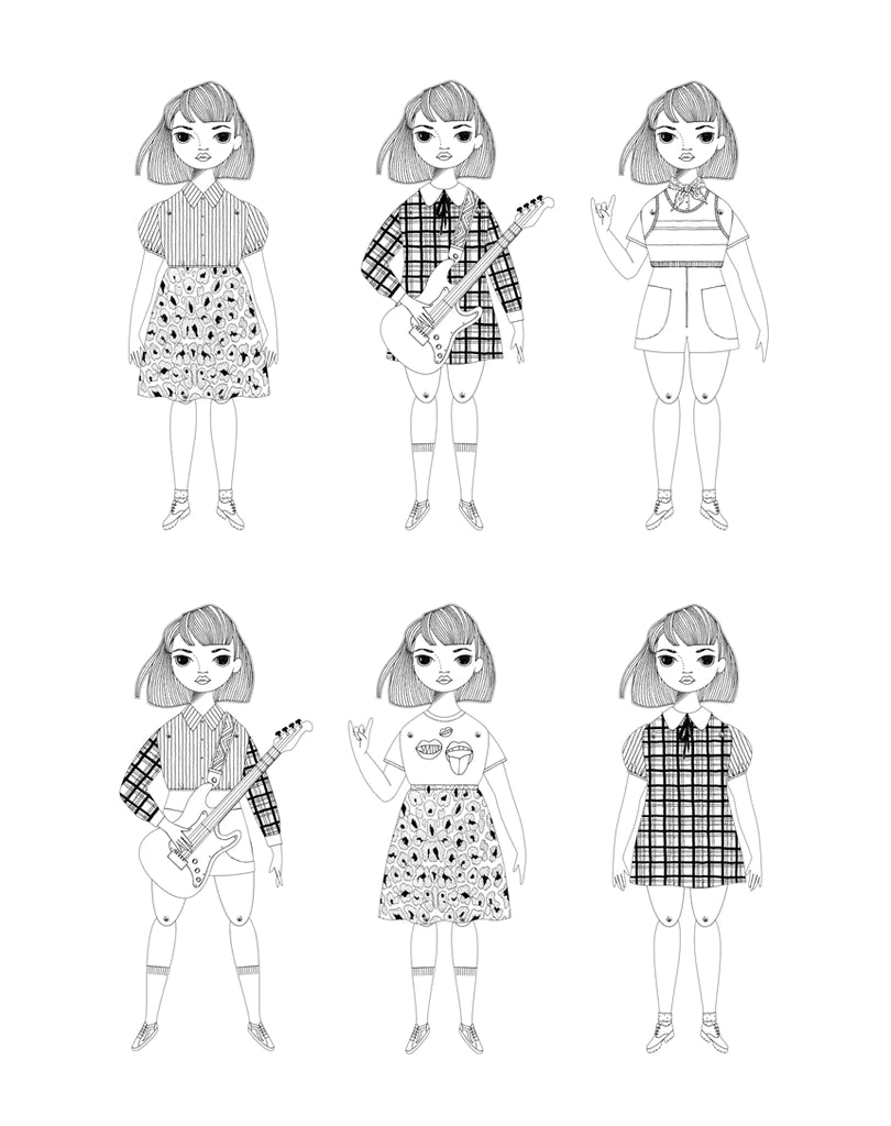 Indigo Colouring Paper Doll Kit