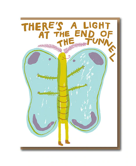 Egg Press ‘There’s a light at the end of the tunnel’ card