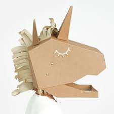 Cardboard Unicorn 3D DIY Mask