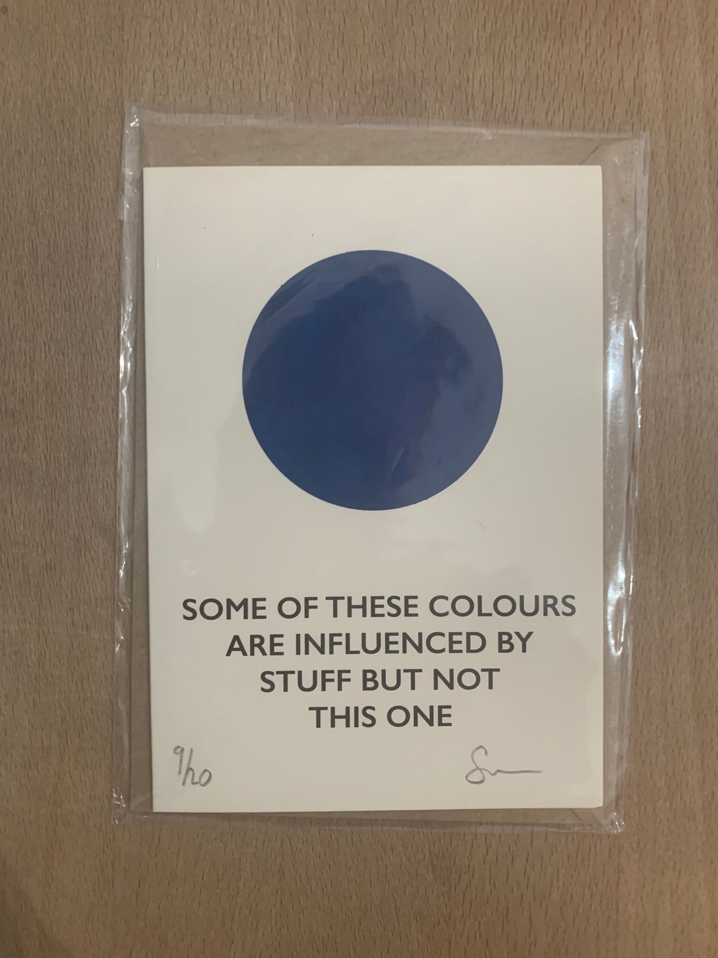 CMPH "Some of these colours are influenced by stuff but not this one" parting shot card