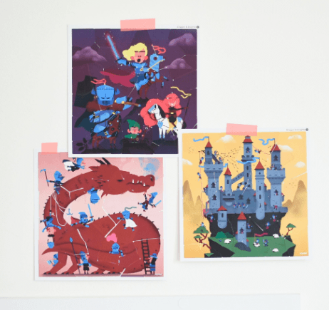 Poppik Creative Stickers - Dragons and Knights