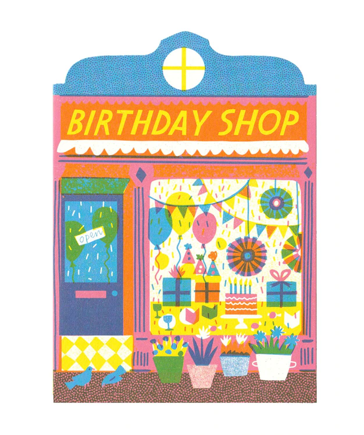 Birthday Shop Die Cut Card