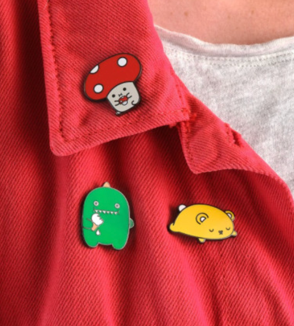 Noodoll Ricedino Enamel Pin