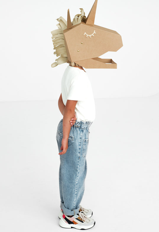 Cardboard Unicorn 3D DIY Mask