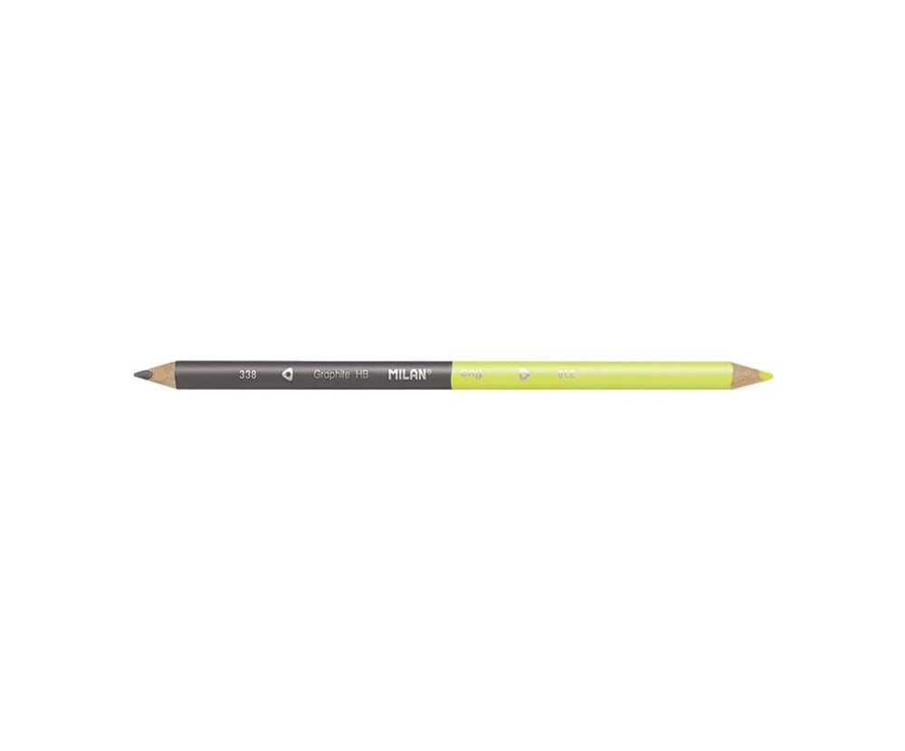 Milan Bicolour Yellow Fluo-Graphite Triangular Pencils
