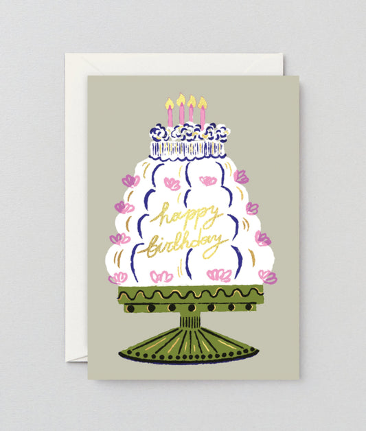Wrap - Happy Birthday Cake Card
