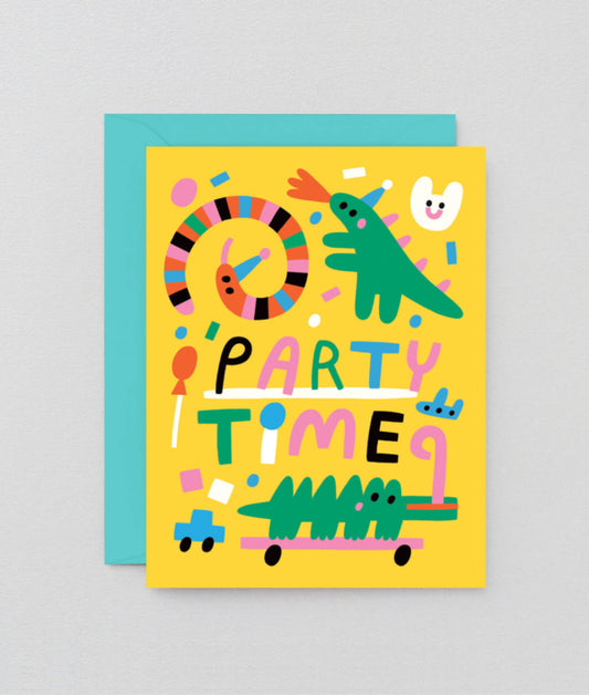 Wrap - Party Time Animals Card