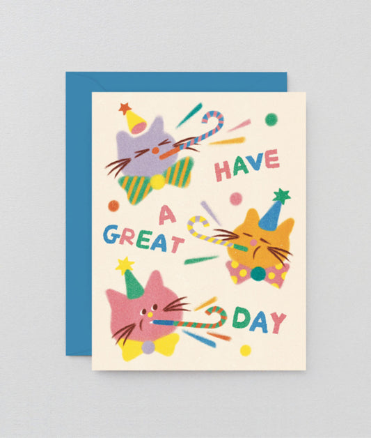 Wrap - Have a Great Day Cat Celebration Card