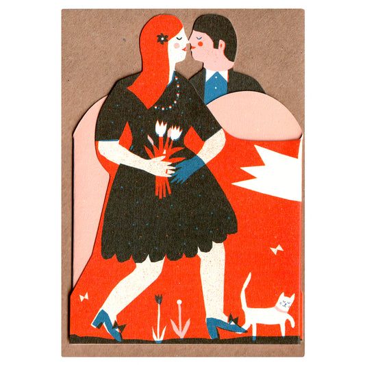Man and Woman Concertina Heart Card