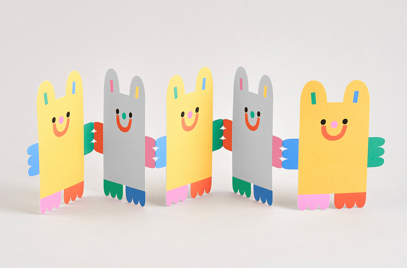 Wrap kids - Bear Concertina Fold out card