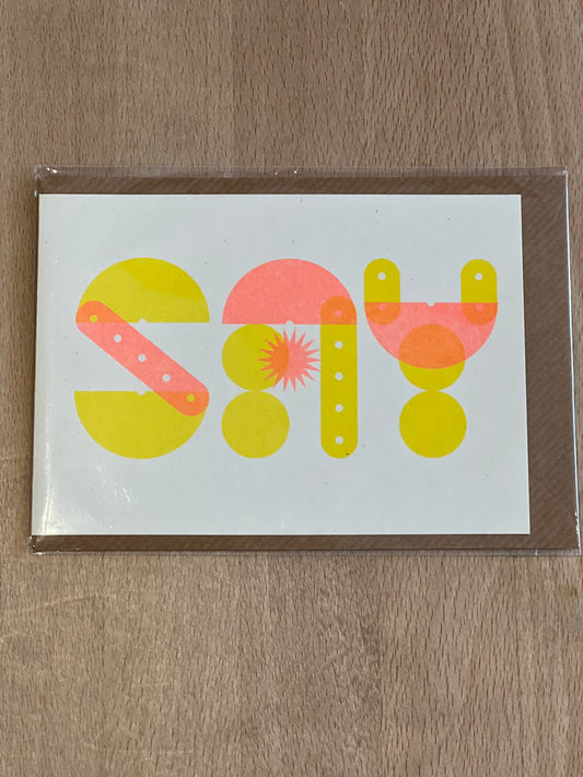 Shining Studio ‘SAY ’ card