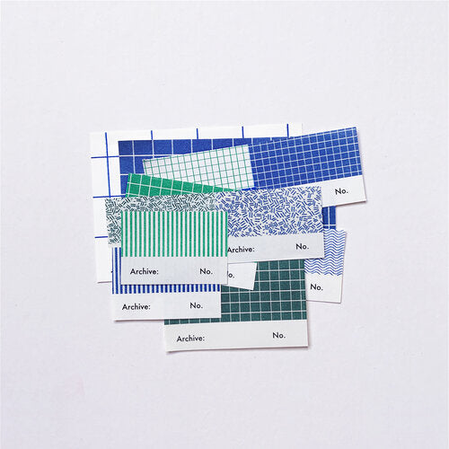 Archive Gummy Labels - Blue & Green