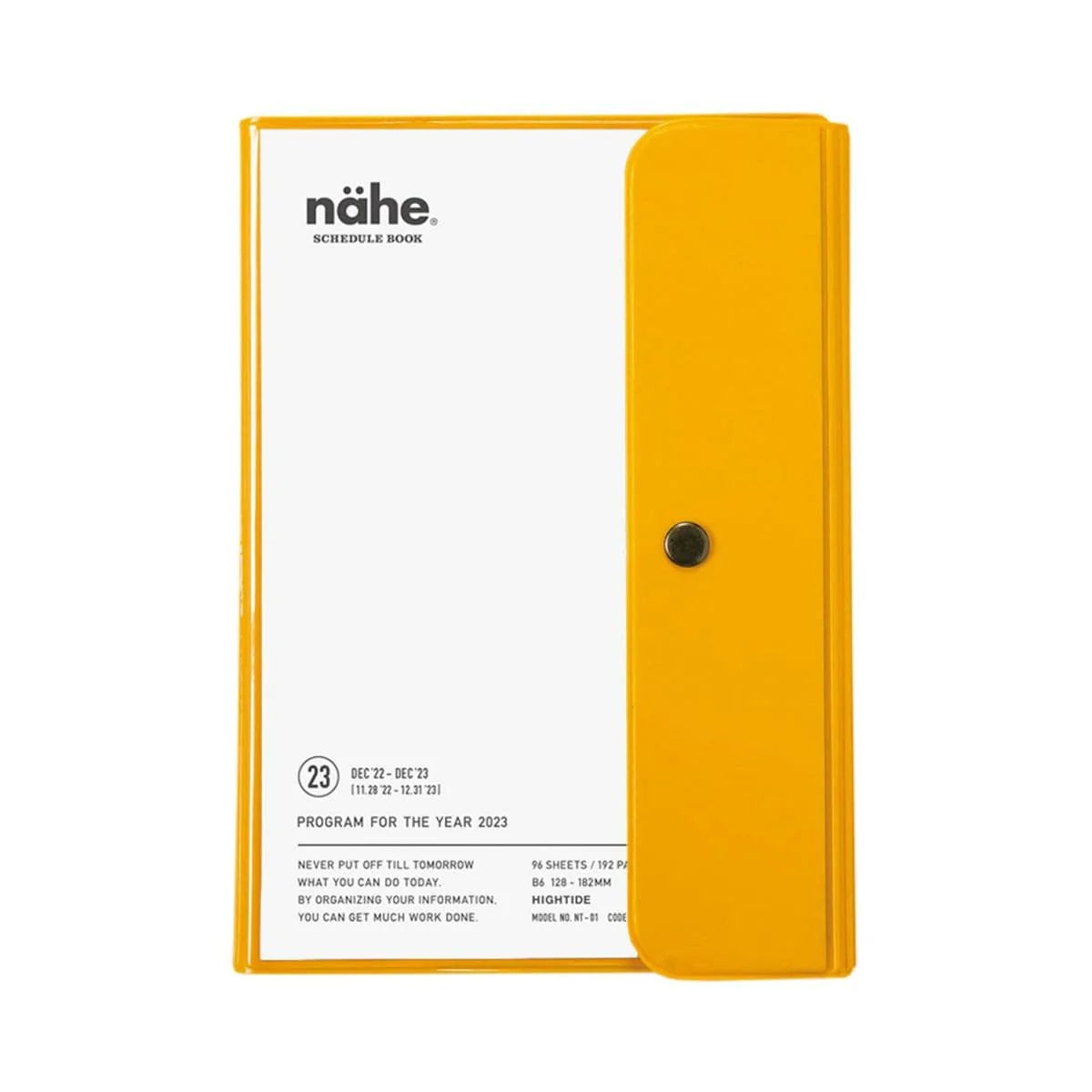 Hightide 2023 Nahe Weekly Storage Diary B6 - Yellow
