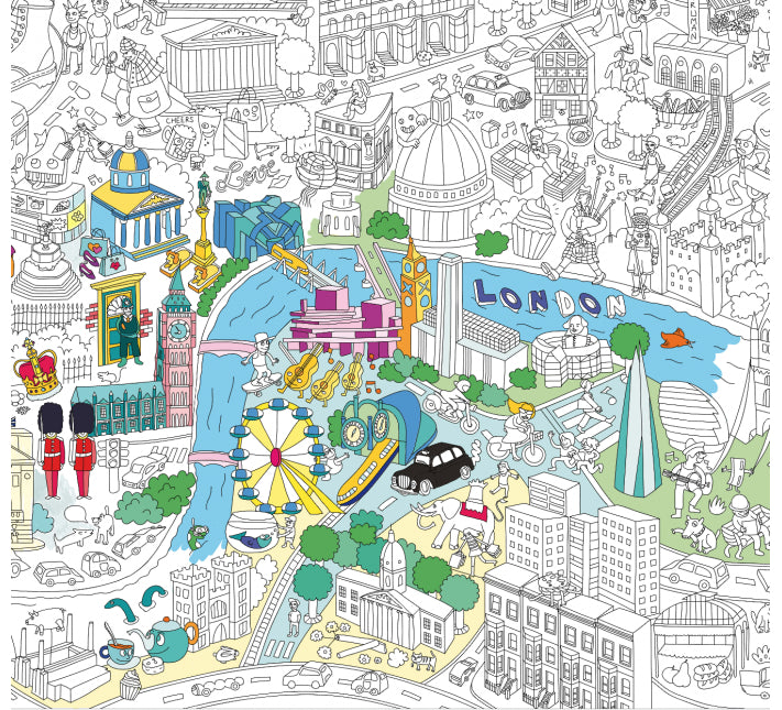 London - Giant Colouring Poster