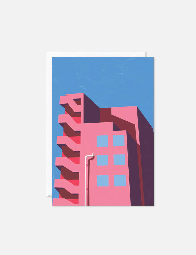 Wrap - Rose Block Art Card Card - Pink
