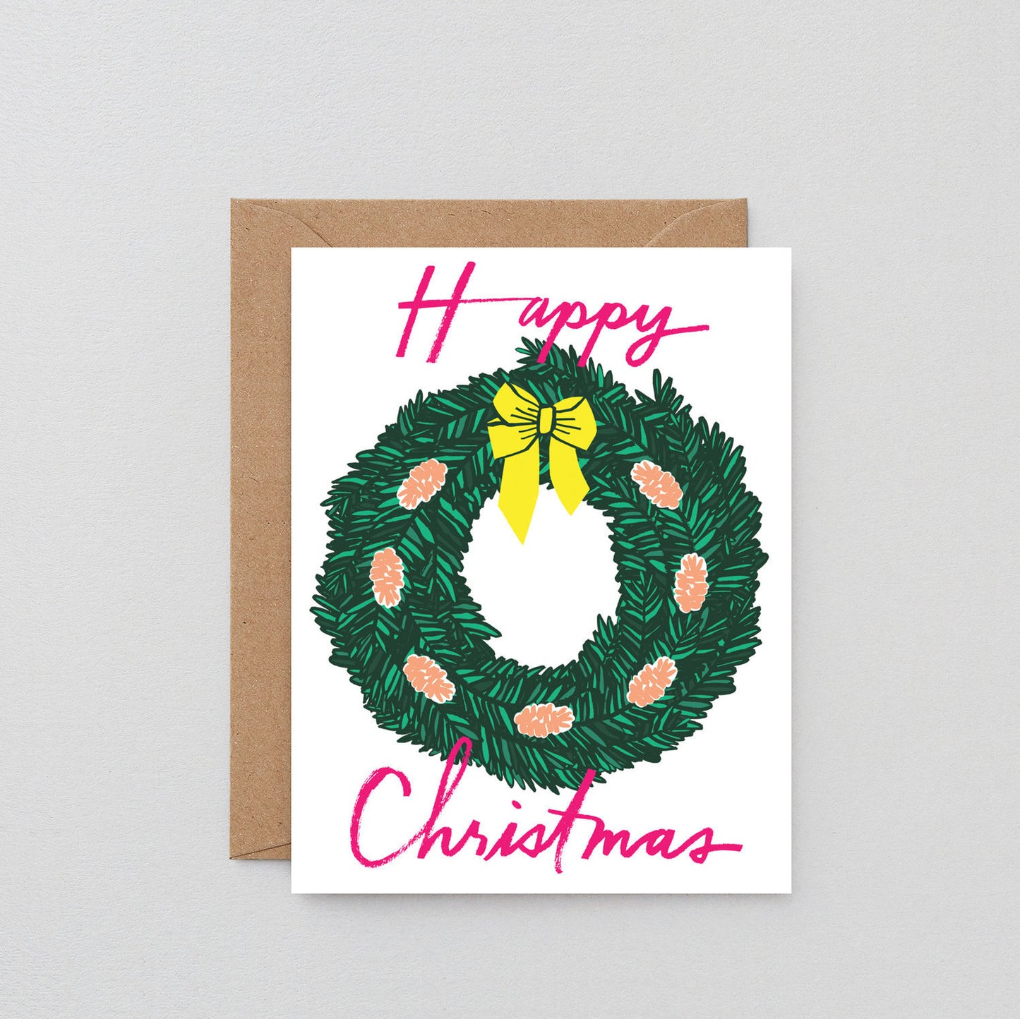 Happy Christmas Wreath - Card