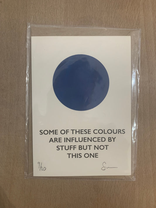 CMPH "Some of these colours are influenced by stuff but not this one" parting shot card